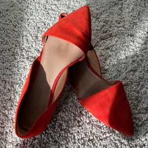 Madewell orange suede flat
